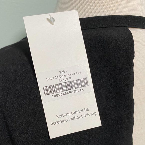 BACK IT UP BLACK MINI DRESS by TOBI - Picture 6 of 6